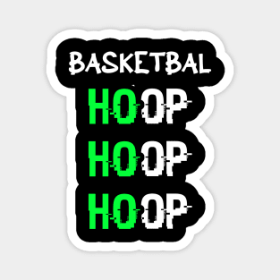 Basketball Ho Ho Ho Hoop Hoop Hoop Green Magnet