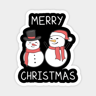 Merry Christmas Snowman Magnet