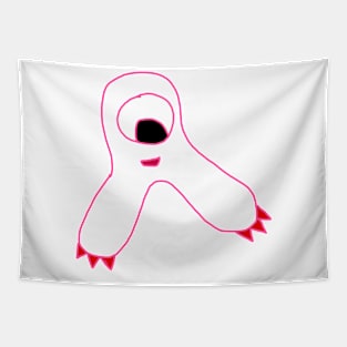 Cyclops Monster with Red Nails Tapestry