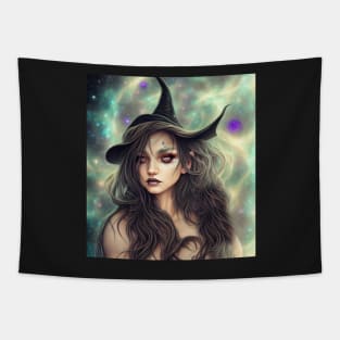 Women Wicca Art Witchy Artwork Beautiful Witch Girl 5 Tapestry