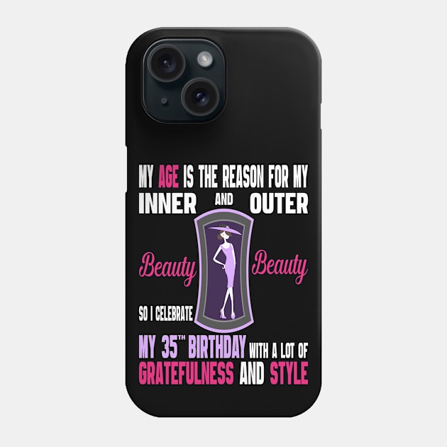 35 Year Old Women Fabulous Bday Gift 1986 - Girls 35th Birthday Phone Case by JMXtraStyle