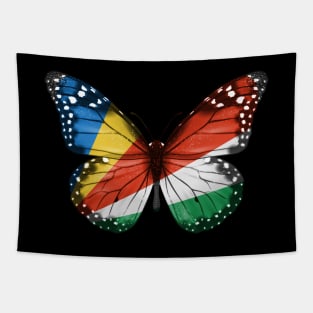 Seychellois Flag  Butterfly - Gift for Seychellois From Seychelles Tapestry