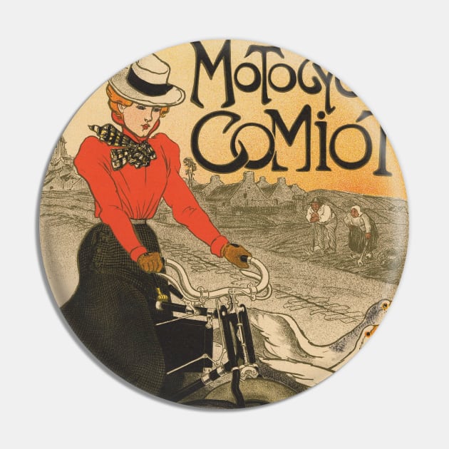 Motocycles Comiot France Vintage Poster 1899 Pin by vintagetreasure