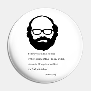 Allen Ginsberg  Quote Pin