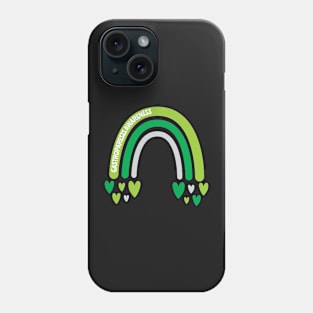 Gastroparesis Awareness Rainbow with hearts Phone Case