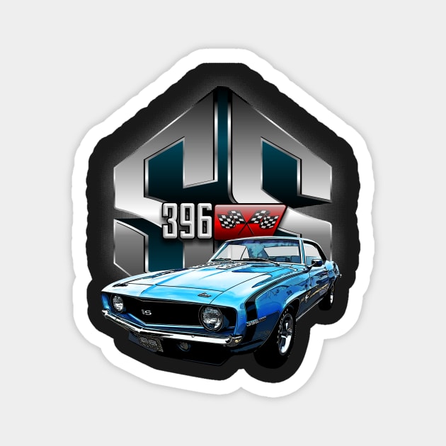 All-Over Vintage Auto Series Camaro SS 396 Magnet by allovervintage