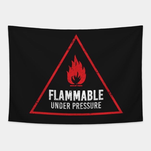 Funny Flammable Sign Board Tapestry by Suniquin