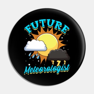 Cute & Funny Future Meteorologist Tornado Storm Pin