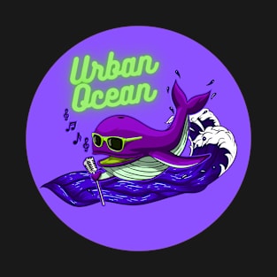 Urban Ocean Crooner Whale (Purple) T-Shirt