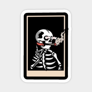 Smoking skull Magnet