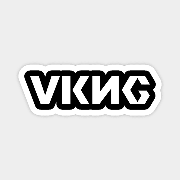 VKNG - Viking Text Art Magnet by DanielVind