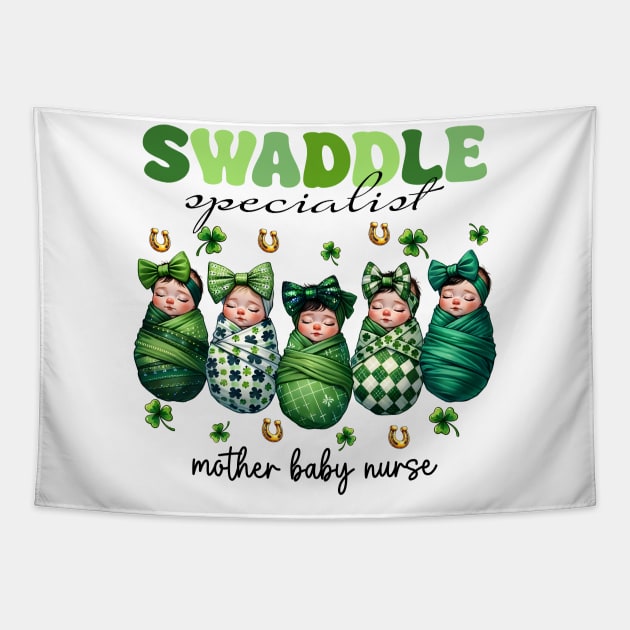 Swaddle Specialist Mother Baby Nurse cool mothers day Tapestry by KawaiiFoodArt