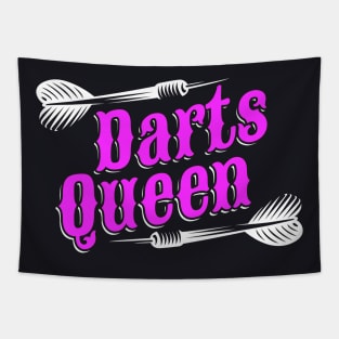 Darts Queen Dart playing Woman Tapestry