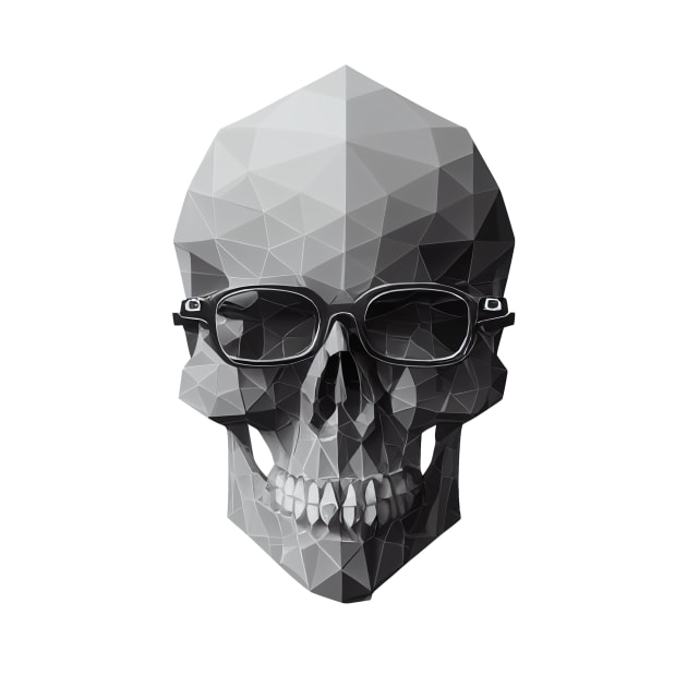 Polygonal skull with glasses by stkUA