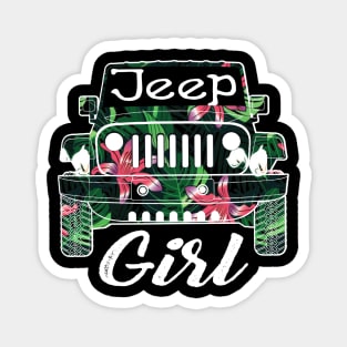 Cute Jeep Girl 4x4 Offroad Magnet