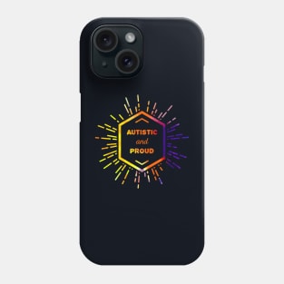 Autistic and proud  (watercolor, light) Phone Case