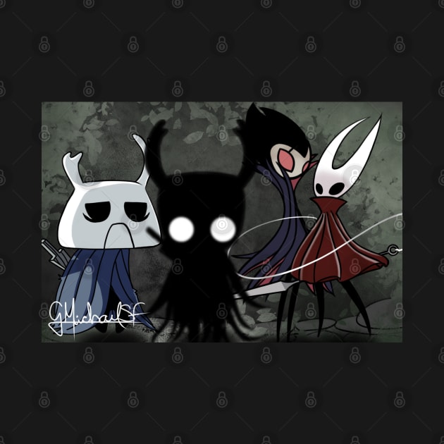 Hollow Knight, Hornet, Grimm, Zote (Fan Art) by GMICHAELSF