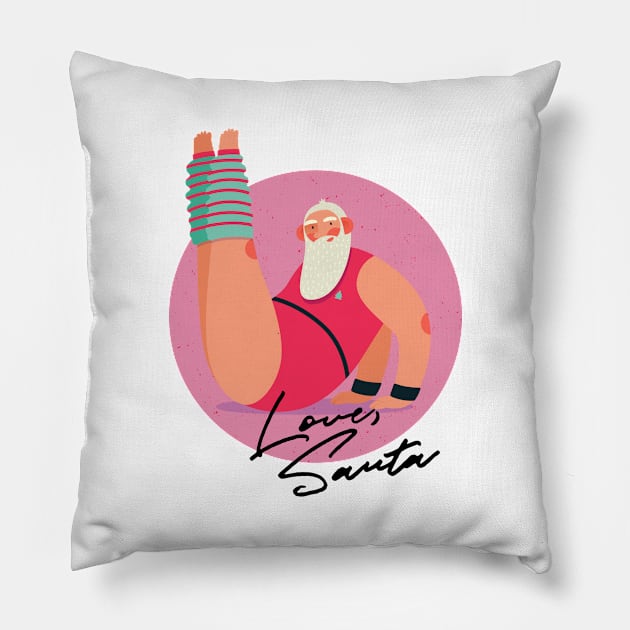 Funny Exercise Santa - Ugly Sweater Pillow by PincGeneral