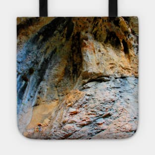 Scenery from Grotta di Soffiano at Eremo di Soffiano near Sarnano in the Sibillini Mountains with rockface Tote