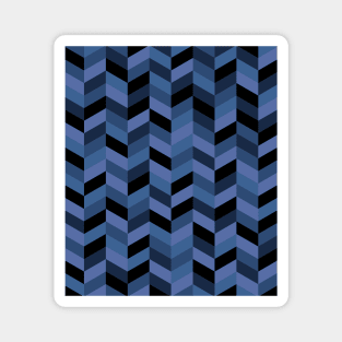 Blues and Purples Geometric Chevron Style Design Magnet