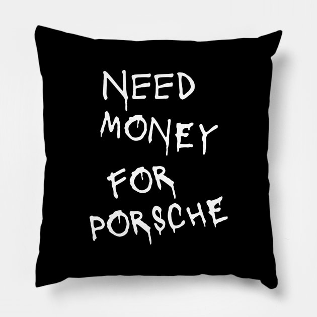 Need Money for Racecar Pillow by IbisDesigns