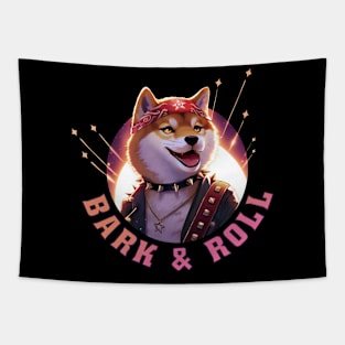 Rockstar Shiba: Bark & Roll Tapestry