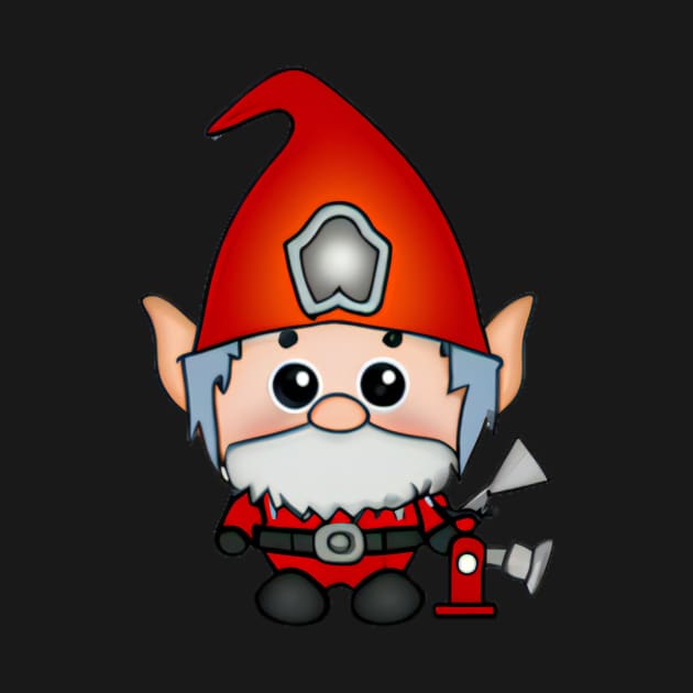 Fire Department Gnome Kawaii by Shadowbyte91