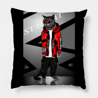 Starcat (with a background) Pillow