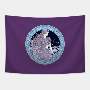 Pisces Zodiac Sign Horoscope Tapestry