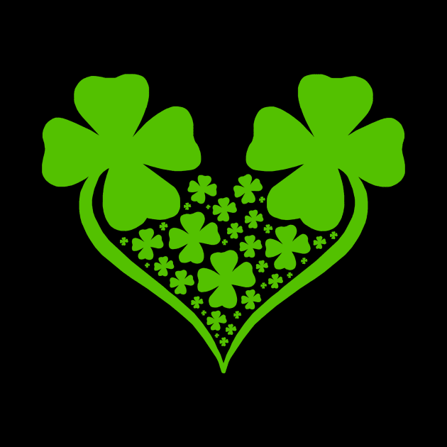 Irish 4 Leaf Clover Heart by Art by Deborah Camp