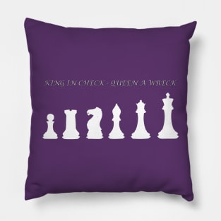 Chess Slogan - King in Check 1 Pillow