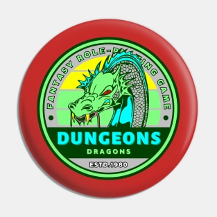 Dungeons & Dragons  Logo Style Fanart Pin