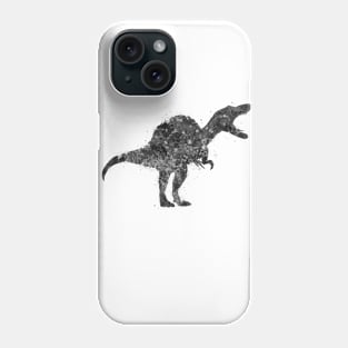 Spinosaurus dinosaur black and white Phone Case