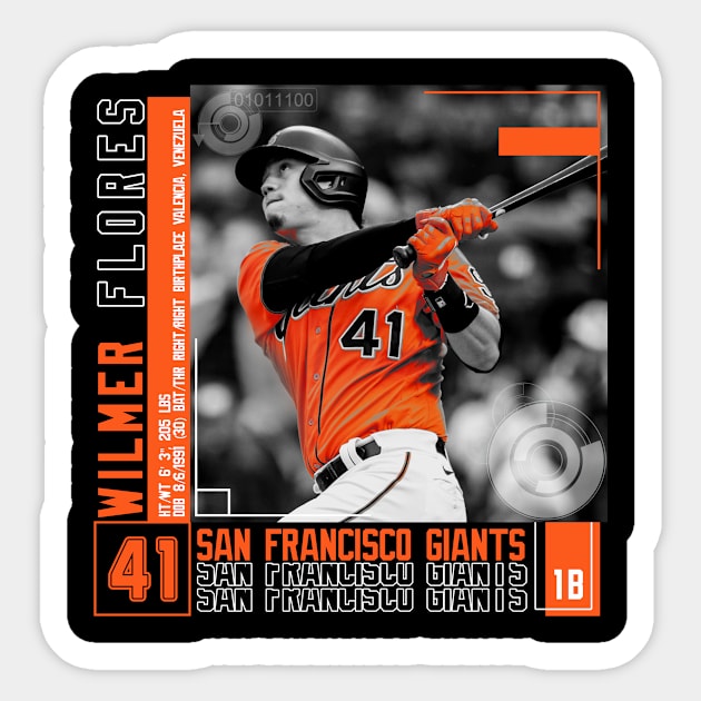 Wilmer Flores Baseball Edit Tapestries Giants