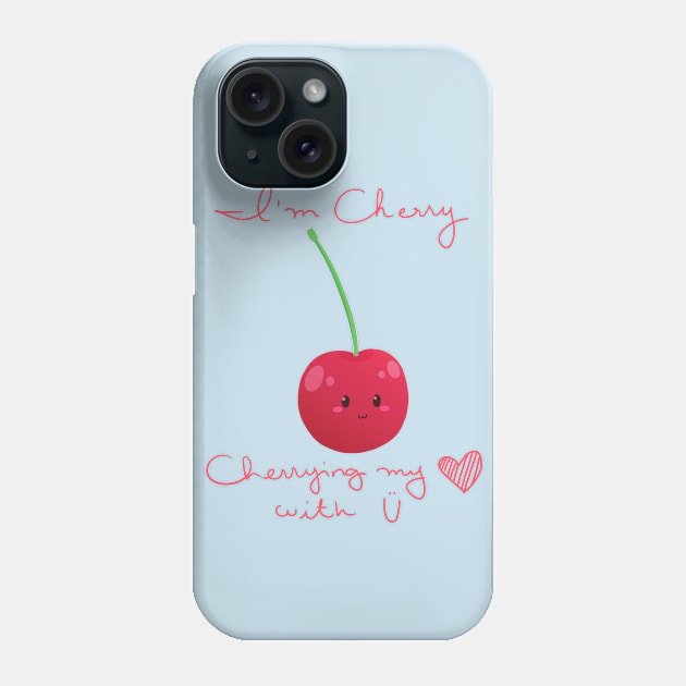 Cherrying my heart with u Phone Case by Limethyst