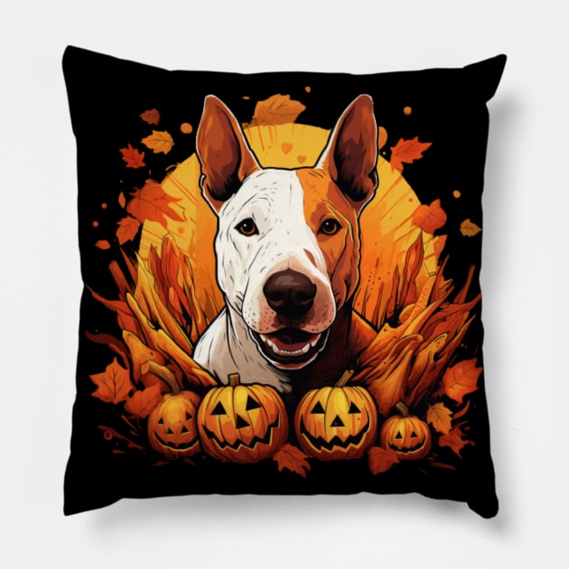 Halloween Bullterrier Pillow by NatashaCuteShop