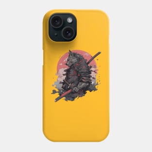 samurai wolf Phone Case