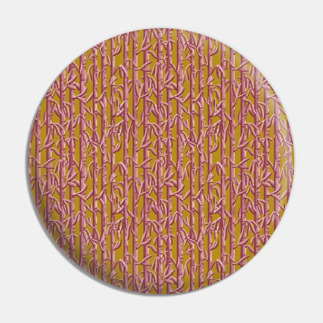 Bamboo Garden- purple & brown Pin by NickiPostsStuff