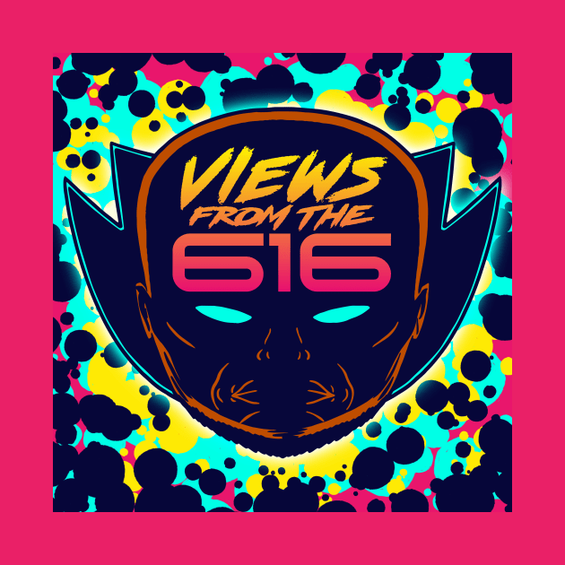 FRONT & BACK Miami Nights Views From The 616 Logo by ForAllNerds