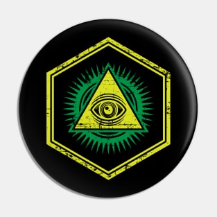 Green Illuminati Pin