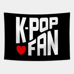 K-Pop Fan on curve with heart, for KPop fans everywhere Tapestry