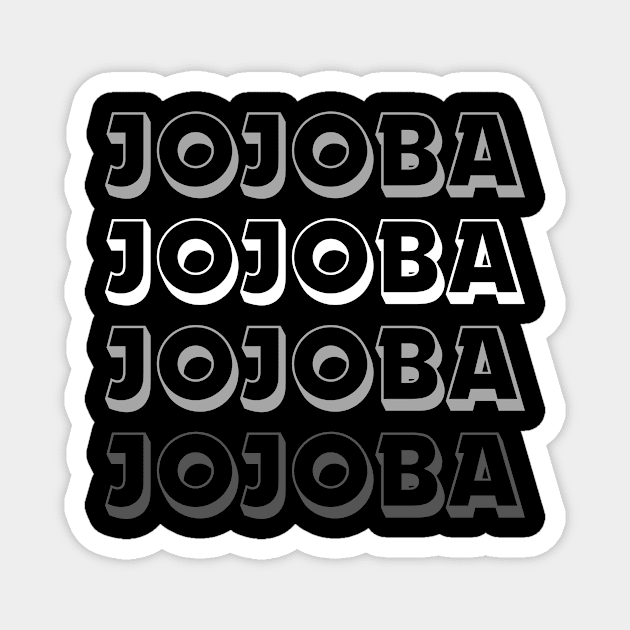 Jojoba word art retro Magnet by Gartenideen