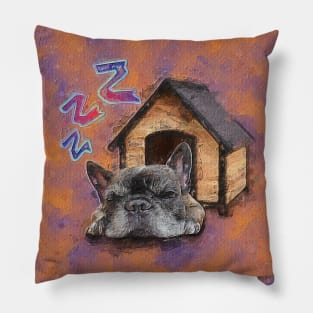 Sleeping French Bulldog Pillow