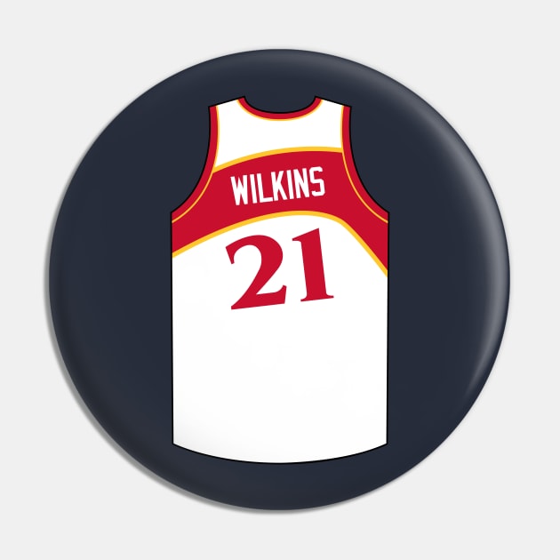 Dominique Wilkins Atlanta Jersey Qiangy Pin by qiangdade