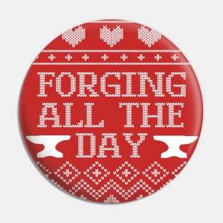 Ugly Forging Holiday Sweater design Pin