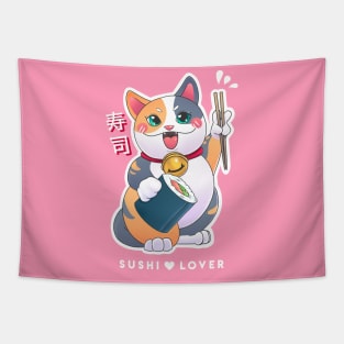 Sushi Lover - Neko Cat Tapestry