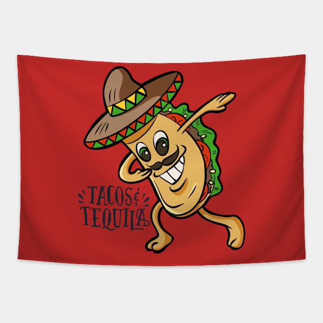 Tacos and Tequila Tacos lovers Tapestry by Barts Arts