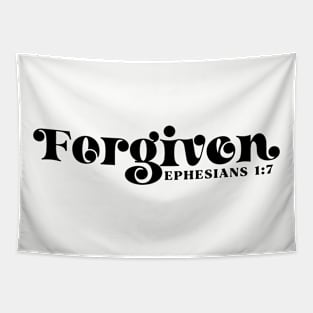 Forgiven, Ephesians 1:7, Christian, Bible Verse Tapestry