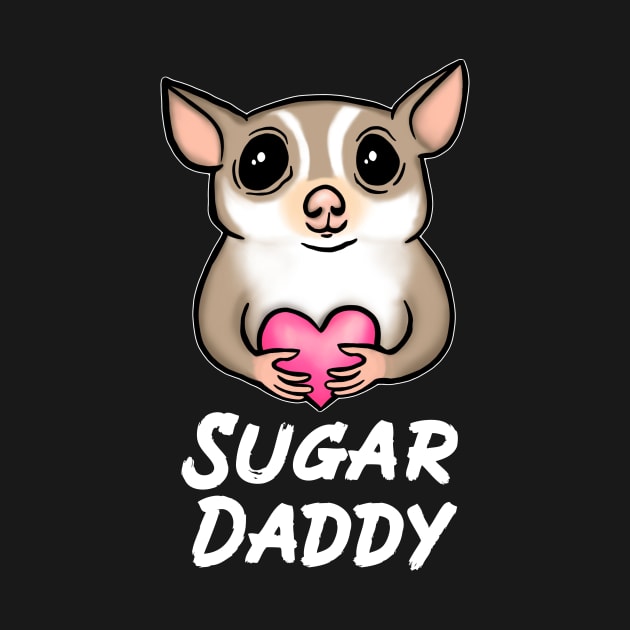 Sugar Daddy, White, for Sugar Glider Lovers by Mochi Merch