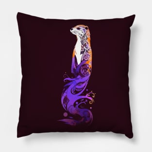 An otter spirit watercolor Pillow